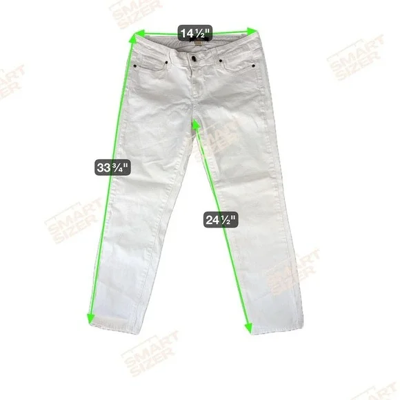Paige Roxie Women's Capri White Skinny Jeans Size 29 - Picture 8 of 8